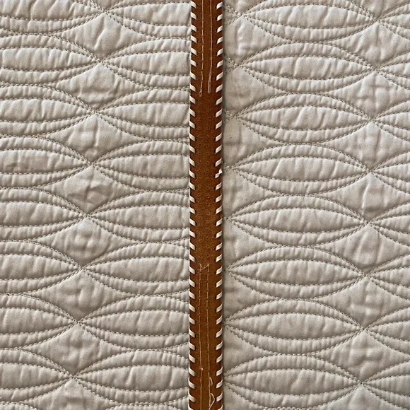 Vintage Beaded Brown Leather Belt - Picture 4 of 16